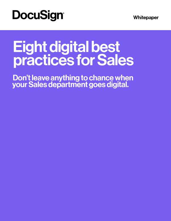 Eight digital best practices for sales